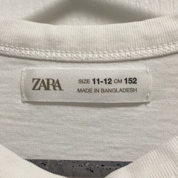 Boys Zara cotton long sleeve tee, size 11-12 - Picture 2 of 5